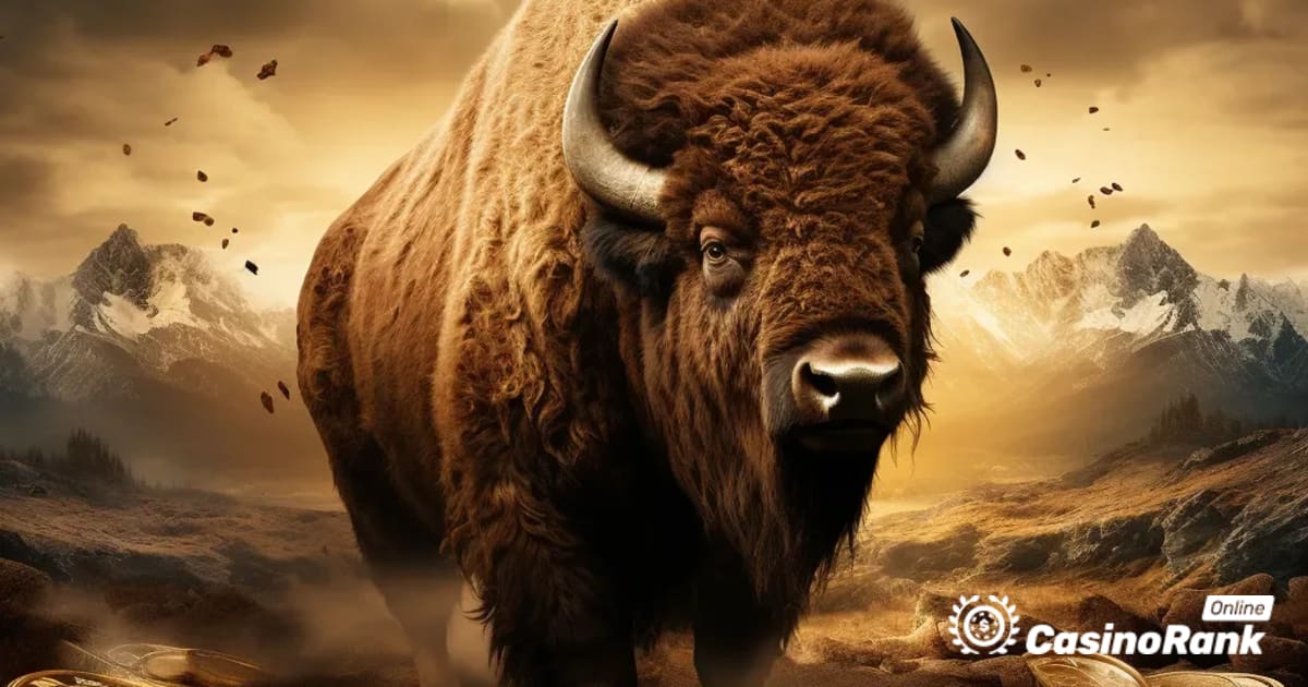 Meklējiet zeltu nepieradinātajos Amerikas līdzenumos savvaļas bizonā